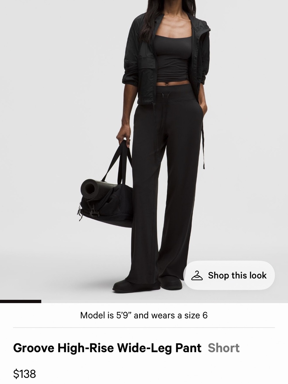 Lululemon Groove High-Rise Wide-Leg Pant - Black